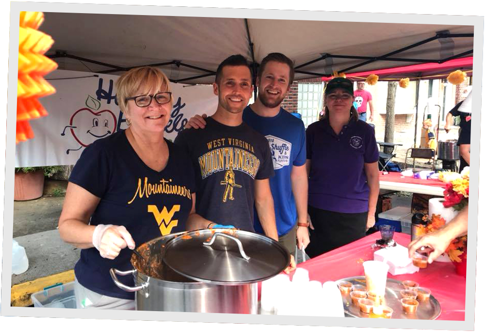 Healthy Berkeley volunteers serving healthy chili at the annual Martinsburg Chili cook off competition